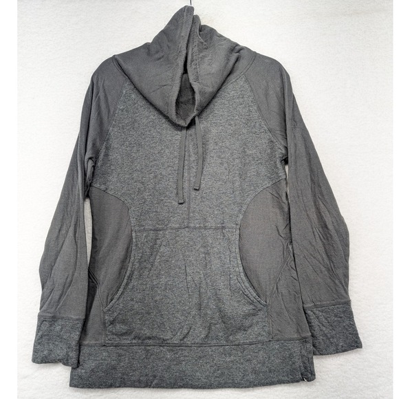 Eddie Bauer Women's Gray Funnel Neck Pullover Hoodie Sweatshirt Activewear - Picture 1 of 6